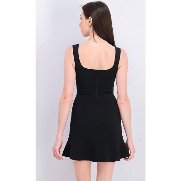 New. French Connection black Mini ruffle mini dress. Large. Retails $153 - Picture 6 of 16